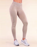 Brace Contour Legging Beige naadloze sportlegging met hoge taille voorkant
