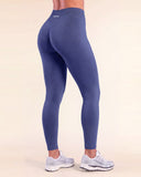 Brace Contour Legging Navy Blue achterkant met contour naad die de billen accentueert