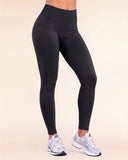 Brace Contour Legging Zwart naadloze sportlegging met hoge taille voorkant