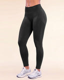Brace Contour Legging Zwart zijkant met contour langs de billen